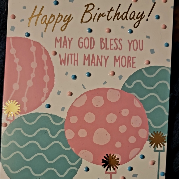 Happy Birthday God Bless Card Small - Picture 2 of 2